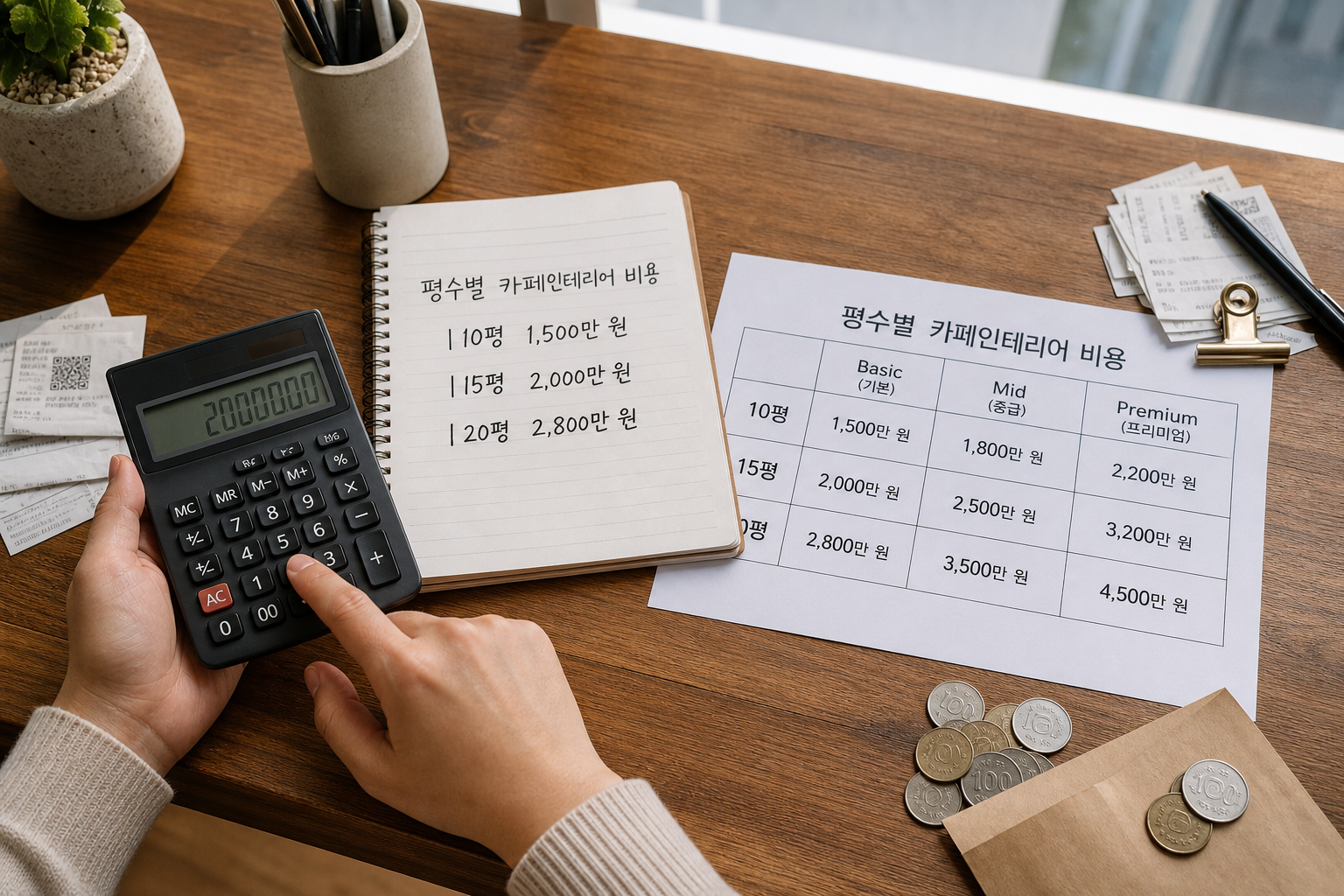 카페인테리어 예산별로 알아보기